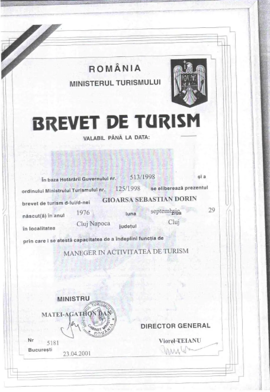 Tourism Brevet Cluj - Napoca